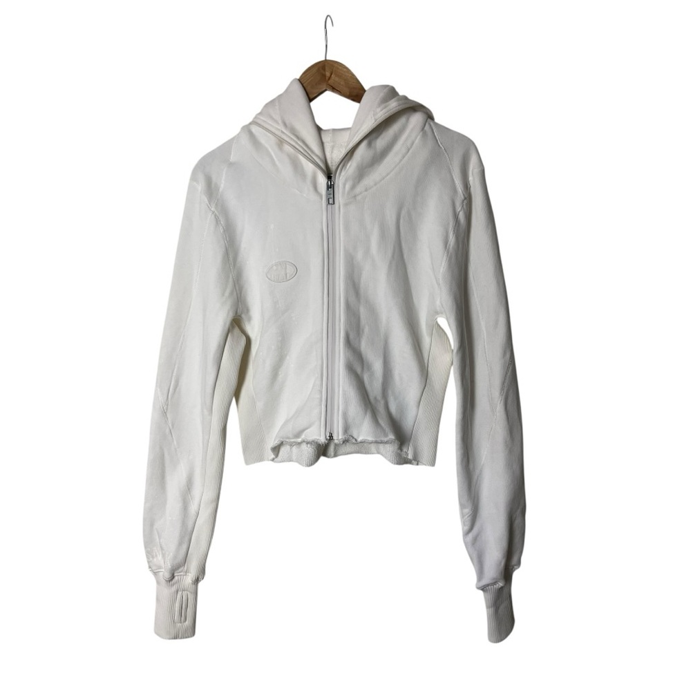 SMK Batman White Crop Hoodie 1